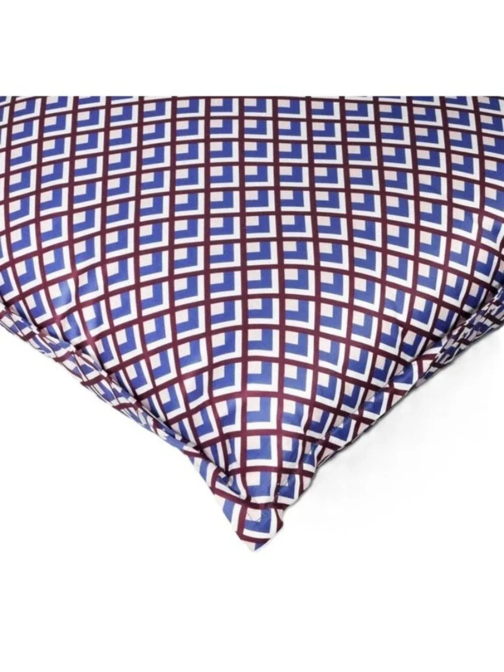 Threshold Burgundy & Blue Square Foulard 18